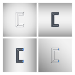 Poster - Set of letter C logo icons. Logo design template. Vector illustration.