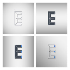 Poster - Set of letter E logo icons. Logo design template. Vector illustration.
