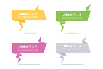 Poster - Vector abstract paper speech bubbles templates. Vector illustration.