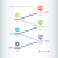 Poster - Timeline infographic design template.Vector illustration for workflow layout, diagram, number options, web design.