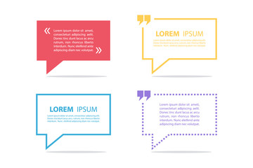 Poster - Set of quote text bubble template. Quote bubble. Quote form. Vector illustration.