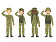 Cartoon army people
