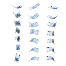 Flying Banknotes Of Twenty Euro Collection