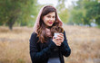 © olegphotor - Young girl with a cup of coffee