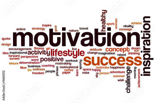 Fotografía Concepto de nube de palabras de motivación