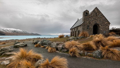 Wall Mural - Church of the good shepherd, Lake Tekapo, New Zealand.