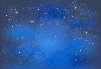 Wall Mural - Vector night starry sky background.