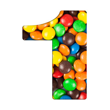 1 - Number of alphabet made of candy. Letters from candy alphabe