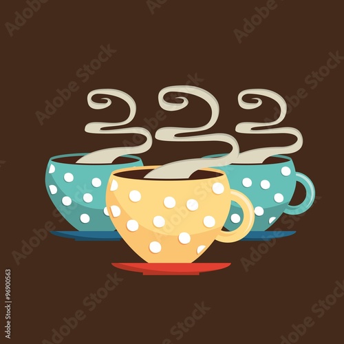 Naklejka dekoracyjna delicious coffee design 