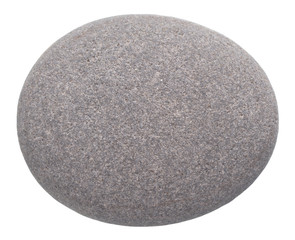 rounded pebble isolated on white background