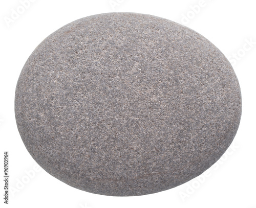 Cuadros en Lienzo rounded pebble isolated on white background