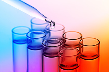 Wall Mural - science laboratory test tubes