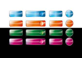 Modern shiny colorful buttons