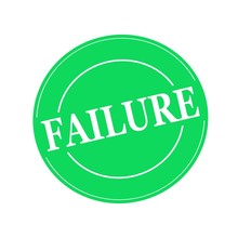 Failure White Stamp Text On Circle On Green Background