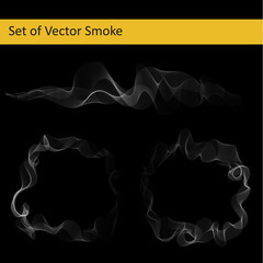 Poster - Set of abstract vector smoke 