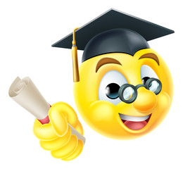 Canvas Print - Graduate Graduation Emoji Emoticon