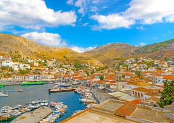 Wall Mural - At Hydra island in Greece