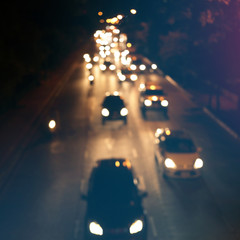 Poster - blur traffic with bokeh