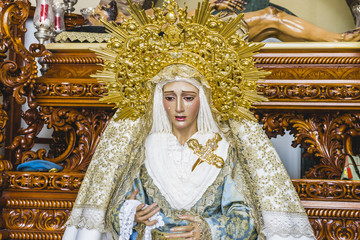 image of the Virgin Mary inside a church Marbella, Andalucia Spa