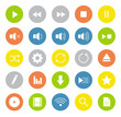 © IMG visuals icons - Multimedia white line art digital icons