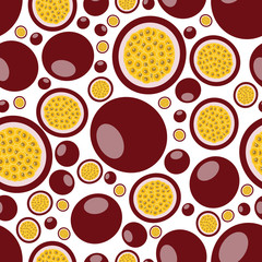 passion fruit seamless pattern