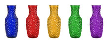 Set Of Colorful Glass Vases