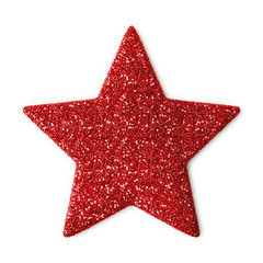 Wall Mural - Red glittering star