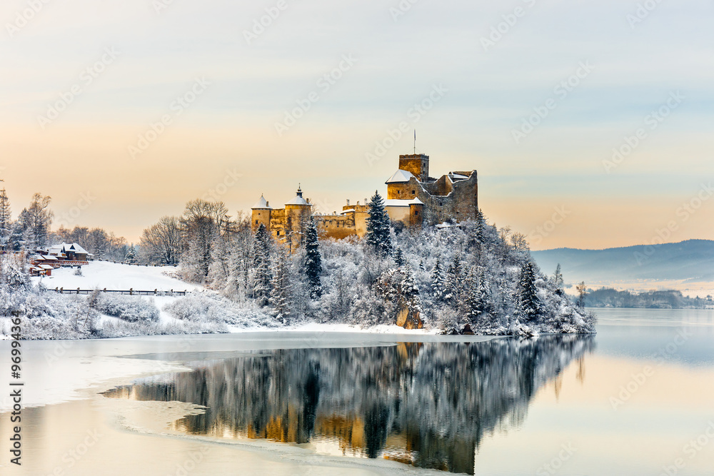 Obraz na płótnie Beautiful view of Niedzica Castle, Poland w salonie