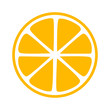 Lemon citrus half slice flat icon for apps and websites