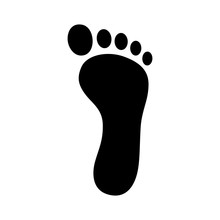One Footprint / Foot Print Flat Icon For Apps And Websites
