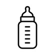 Baby milk bottle line art icon for apps and websites