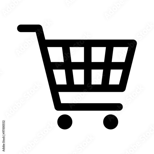 Fotografía Shopping cart line art icon for apps and websites