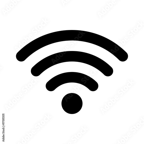 Fotomural Wifi wireless internet signal flat icon for apps
