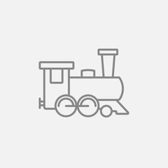 Sticker - Train line icon.