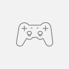 Sticker - Joystick line icon.