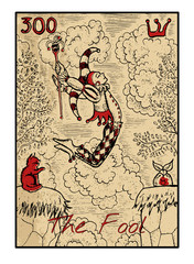 Wall Mural - The tarot card in color. The fool