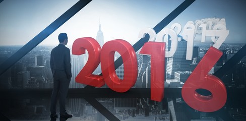 Poster - Composite image of businessman standing