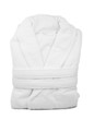 White bathrobe isolate