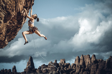 Climber on the edge.