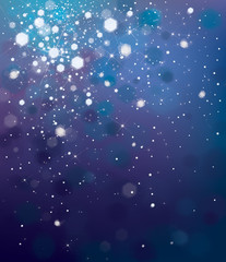 Wall Mural - vector abstract blue sparkle, glitter background.