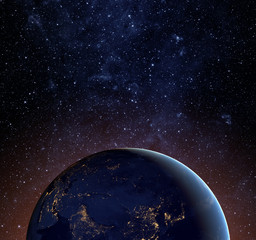 Wall Mural - earth planet. elements of this image furnished by nasa.