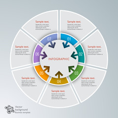 Wall Mural - infographic ( business concept ) 7 split