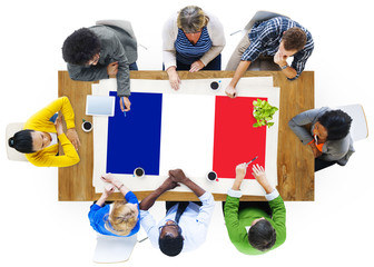 Canvas Print - France Country Flag Nationality Culture Liberty Concept