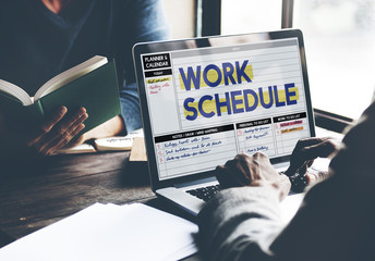 Poster - Work Schedule Management Organization Concept