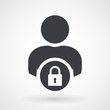 User login or access authentication icon