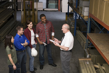 Workers in warehouse