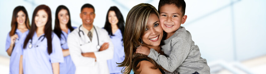 Wall Mural - Family At Hospital