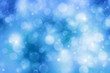 © robsonphoto - Abstract blue color realistic snowfall bokeh with drops, snowflakes and sparkle background. Lovely blue color Holidays greeting card copy space background illustration.