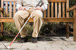 © xixinxing - Blind man sitting on a bench