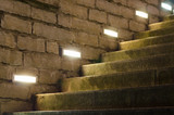 Fototapeta  - Outdoor stairs illuminated with inbuilt modern lights